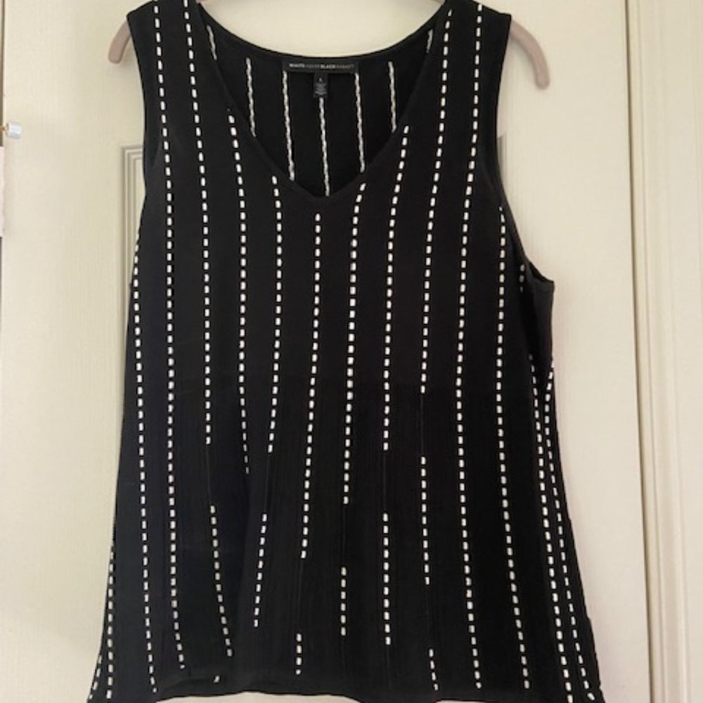 White House Black Market, Sleeveless Top, Black, L